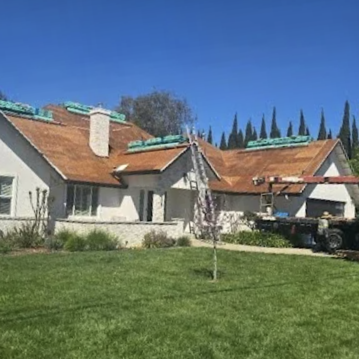 Sacramento home before complete roof replacement