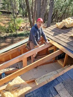 Roofing crew working on a Sacramento home